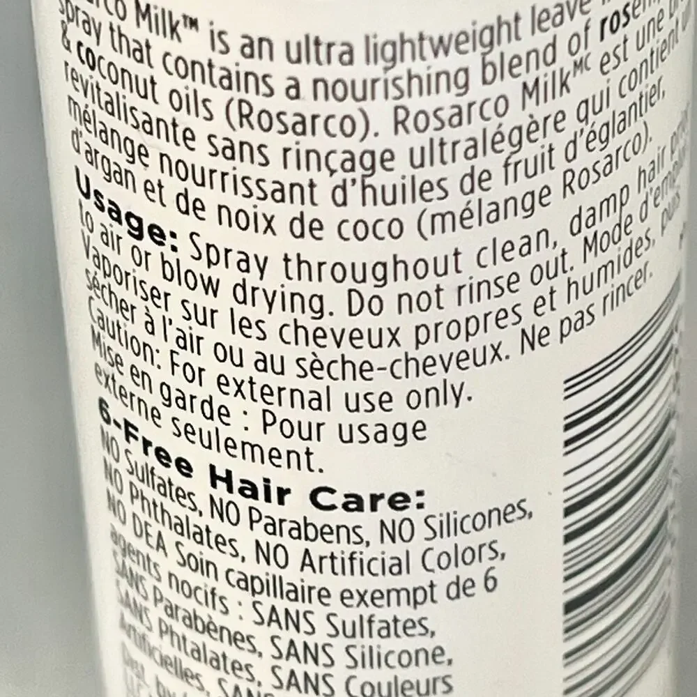 Briogeo Roscarco Milk Reparative Leave-in Hair Conditioning Travel .75 oz New